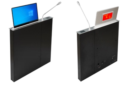 液晶显示屏、话筒、电子桌牌三合一升降器（话筒带自动扶直功能）